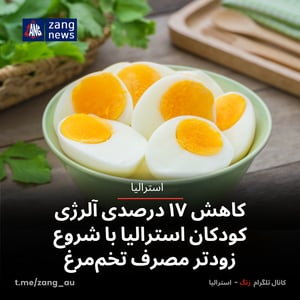 کاهش ۱۷ درصدی آلرژی کودکان استرالیا با شروع زودتر مصرف تخم‌مرغ