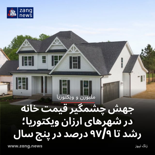 جهش چشمگیر قیمت خانه در شهرهای ارزان ویکتوریا؛ رشد تا ۹۷/۹ درصد در پنج سال