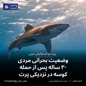 وضعیت بحرانی مردی ۳۰ ساله پس از حمله کوسه در نزدیکی پرت