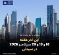 این آخر هفته 18 و 19 و 20 سپتامبر 2026 در سیدنی