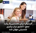 استرالیا برای نخستین‌بار وارد جمع ۱۰ کشور برتر برابری جنسیتی جهان شد