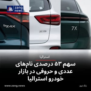 سهم ۵۳ درصدی نام‌های عددی و حروفی در بازار خودرو استرالیا
