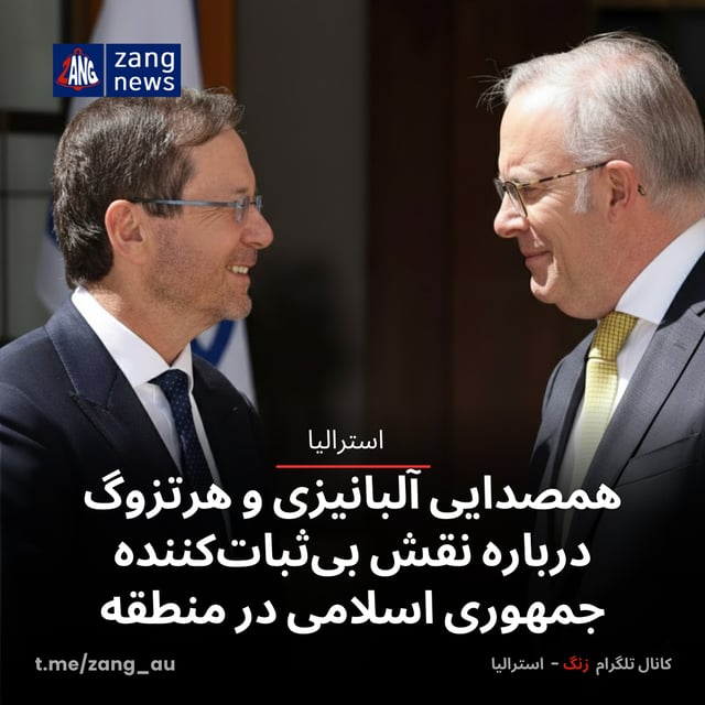 همصدایی آلبانیزی و هرتزوگ درباره نقش بی‌ثبات‌کننده جمهوری اسلامی در منطقه