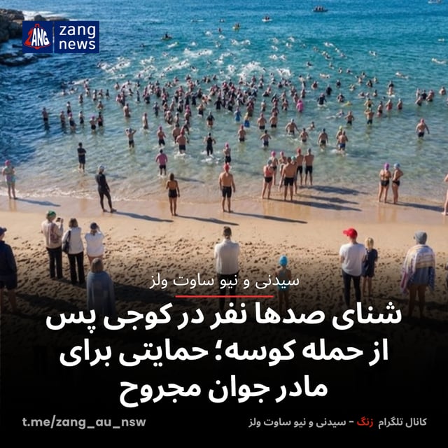 شنای صدها نفر در کوجی پس از حمله کوسه؛ حمایتی برای مادر جوان مجروح