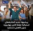 پیشنهاد جدید اتحادیه‌های استرالیا؛ هفته کاری چهارروزه بدون کاهش دستمزد