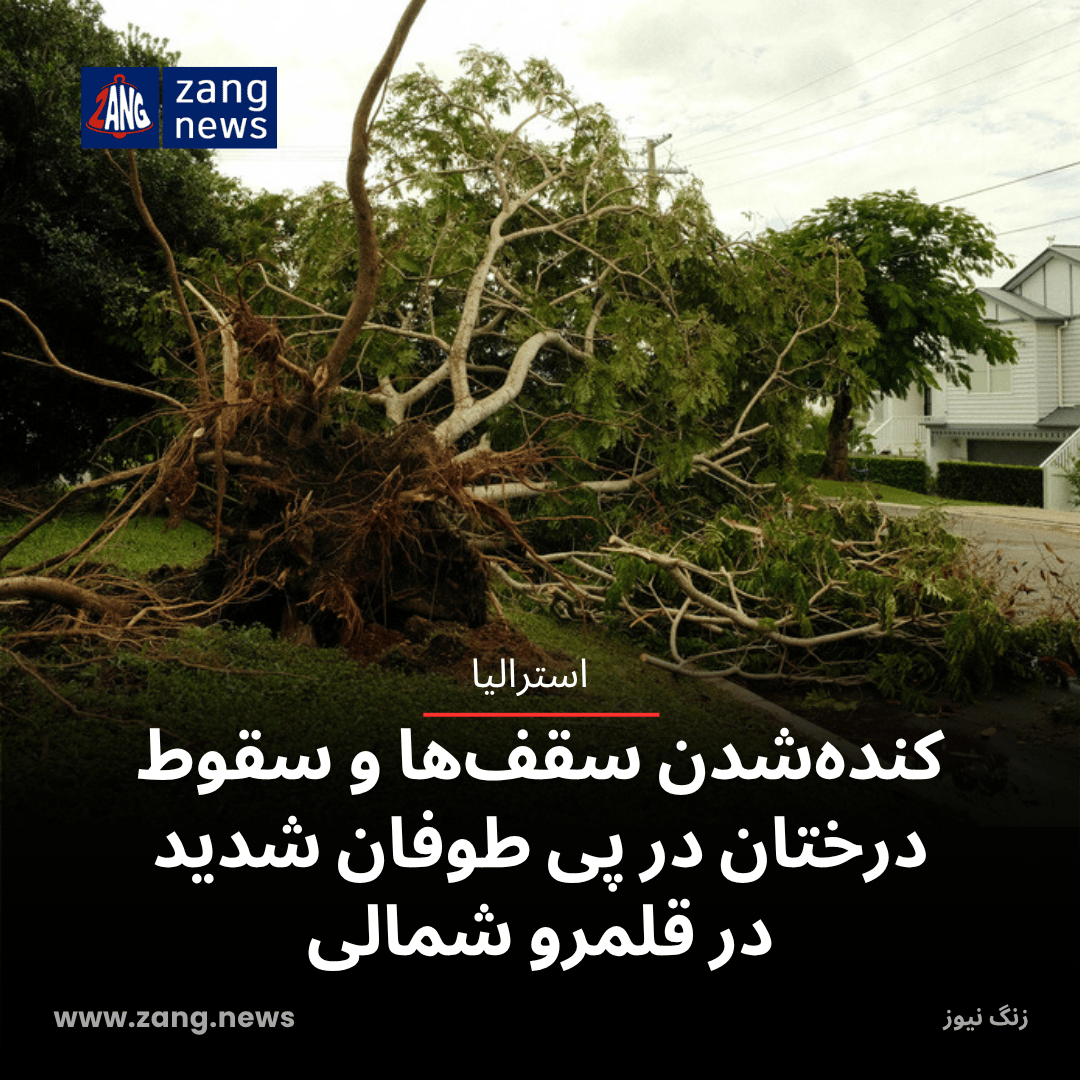 کنده‌شدن سقف‌ها و سقوط درختان در پی طوفان شدید در قلمرو شمالی