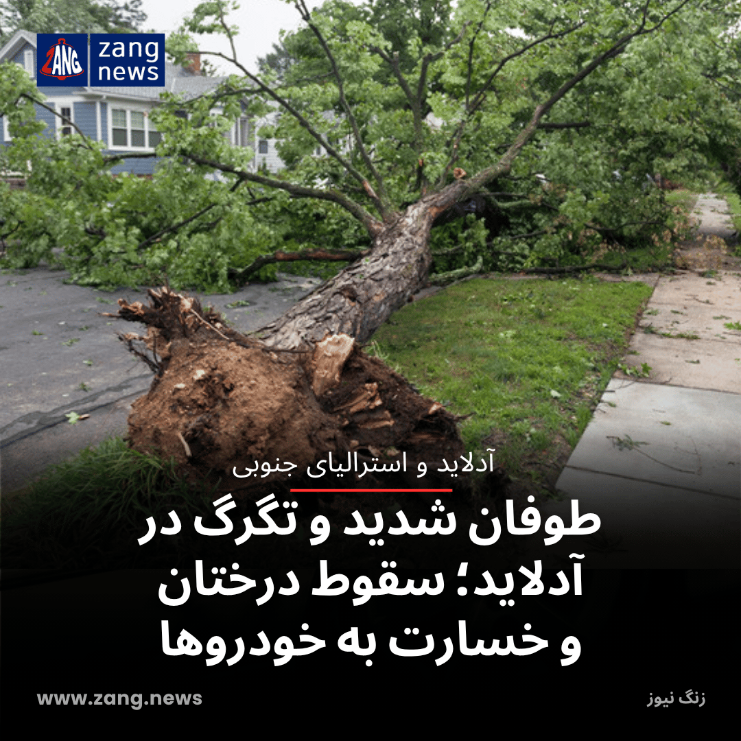طوفان شدید و تگرگ در آدلاید؛ سقوط درختان و خسارت به خودروها