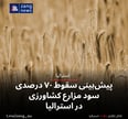 پیش‌بینی سقوط ۷۰ درصدی سود مزارع کشاورزی در استرالیا