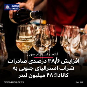 افزایش ۳۸/۶ درصدی صادرات شراب استرالیای جنوبی به کانادا؛ ۴۸ میلیون لیتر